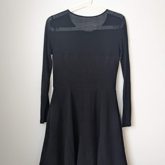 DYNAMITE Sheer Black Dress A-Line Size S Small 4 - Picture 2 of 7